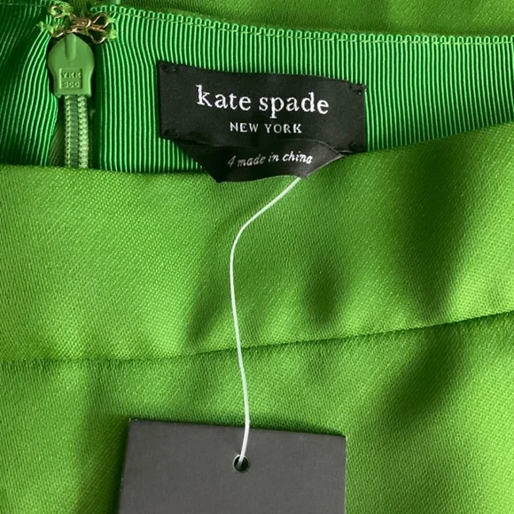 NWT Kate Spade Duchess Satin Green Pencil Skirt - Picture 6 of 8